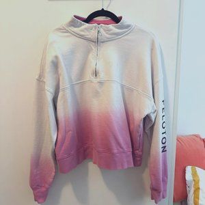 COPY - Peloton Cropped Pink Ombre Sweater
